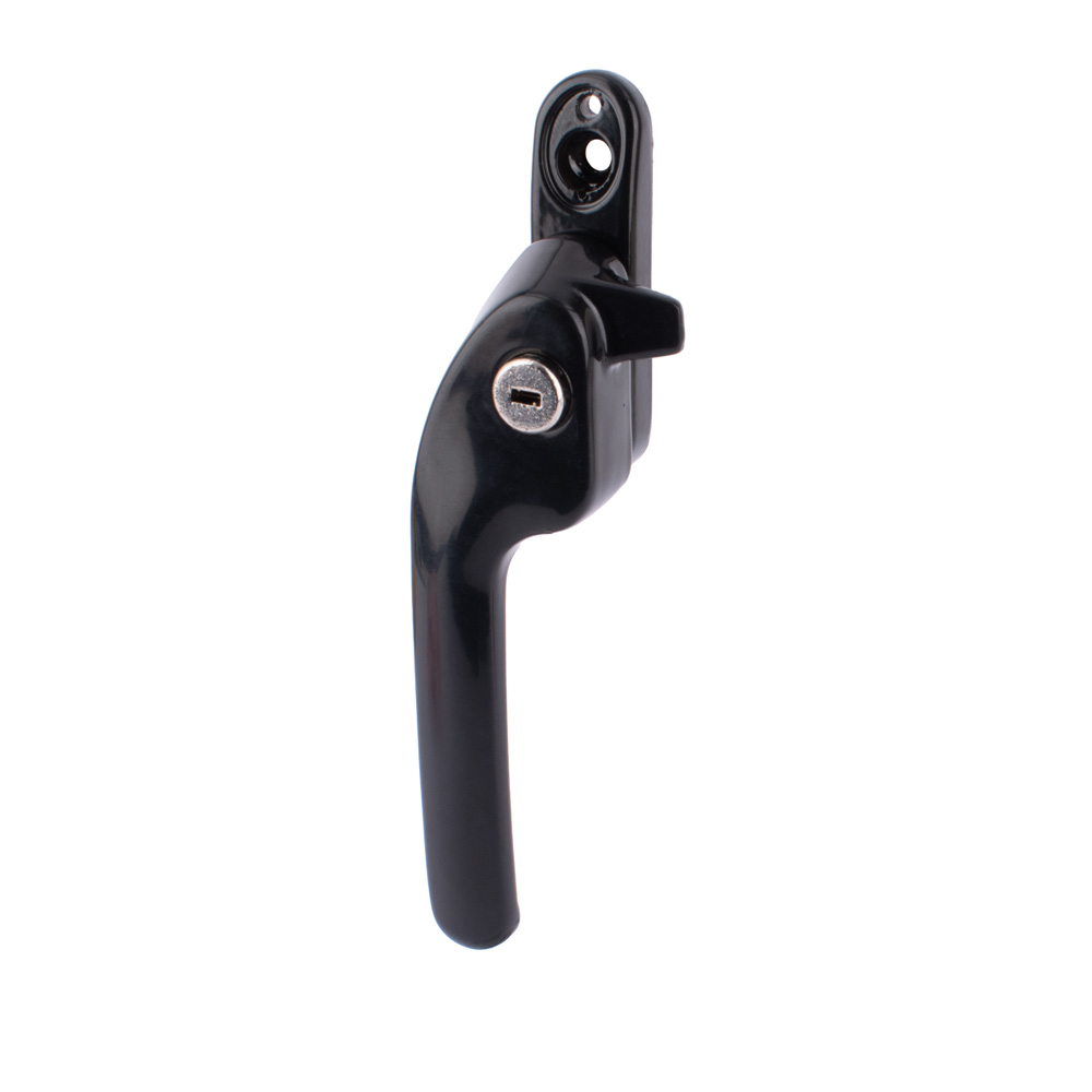 Timber Series Guru Cranked Locking Window Fastener - Black (Left Hand)